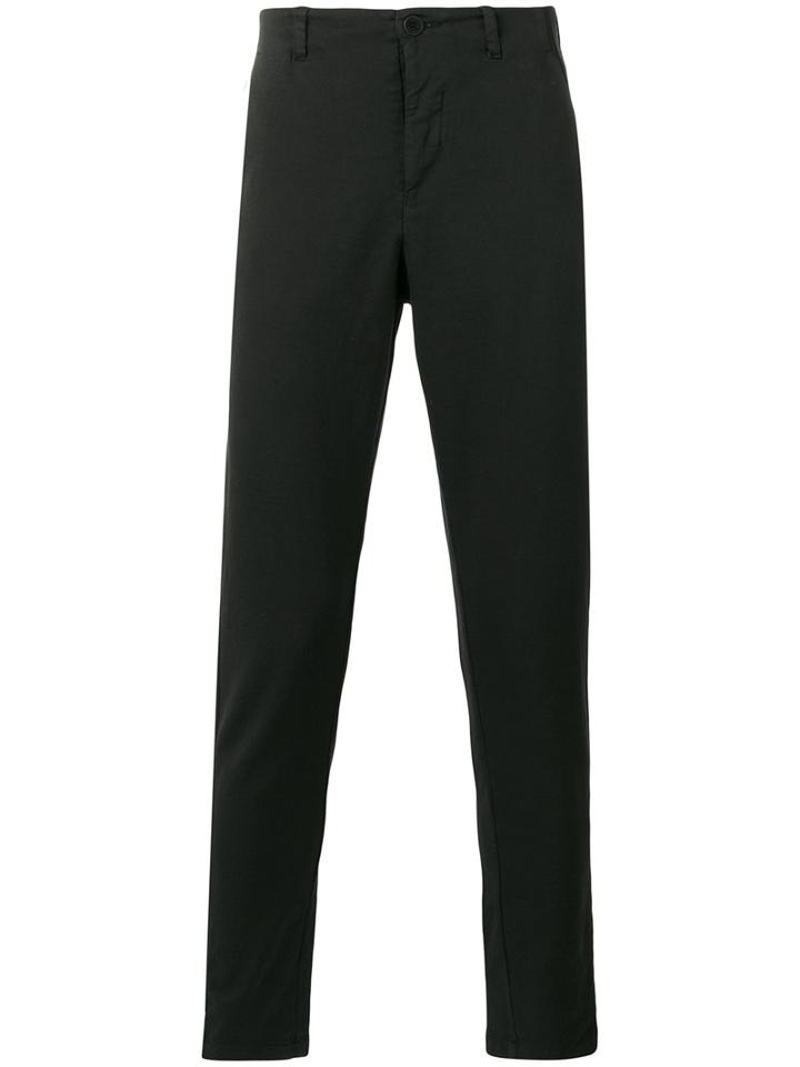 Transit - Straight Leg Trousers - Men - Cotton/linen/flax/nylon/spandex/elastane - 48, Black, Cotton/linen/flax/nylon/spandex/elastane