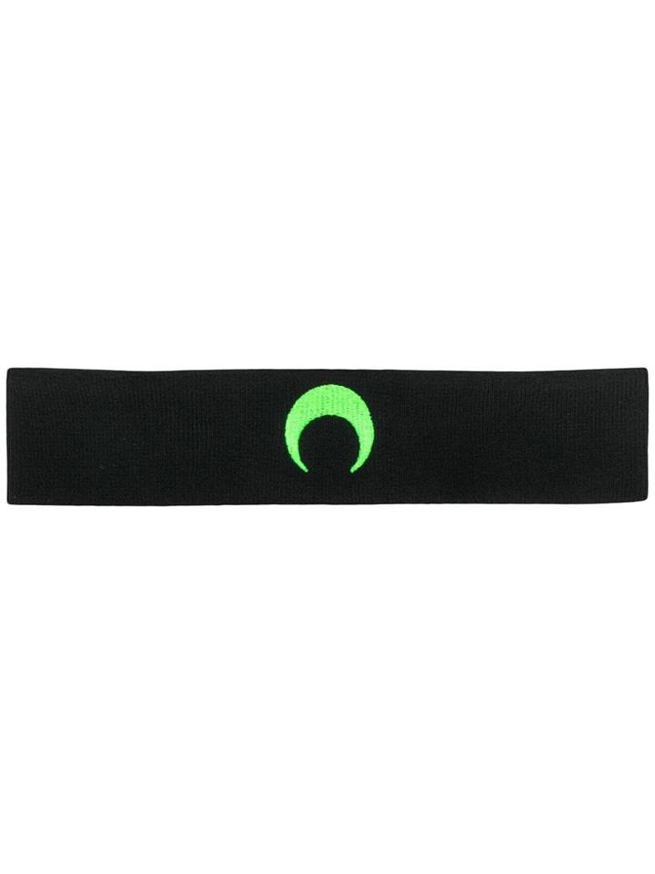 Marine Serre Moon Neon Print Headband - Black