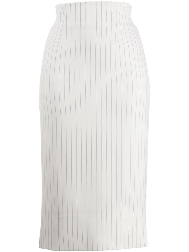Federica Tosi High-waisted Striped Skirt - White