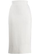 Federica Tosi High-waisted Striped Skirt - White