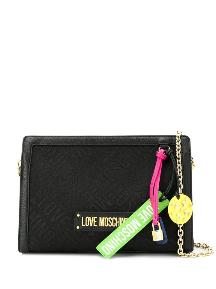 Love Moschino Logo Jacquard Crossbody Bag - Black