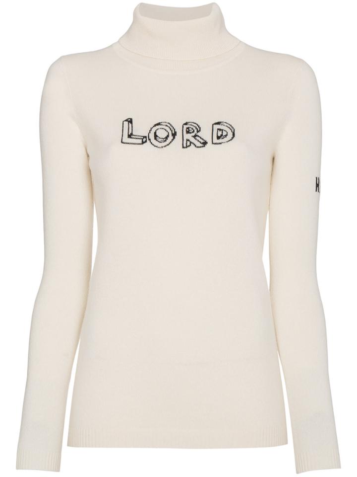 Bella Freud Cashmere Lord Long Sleeve Jumper - Nude & Neutrals