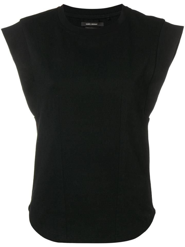 Isabel Marant Open Back Slit Top - Black
