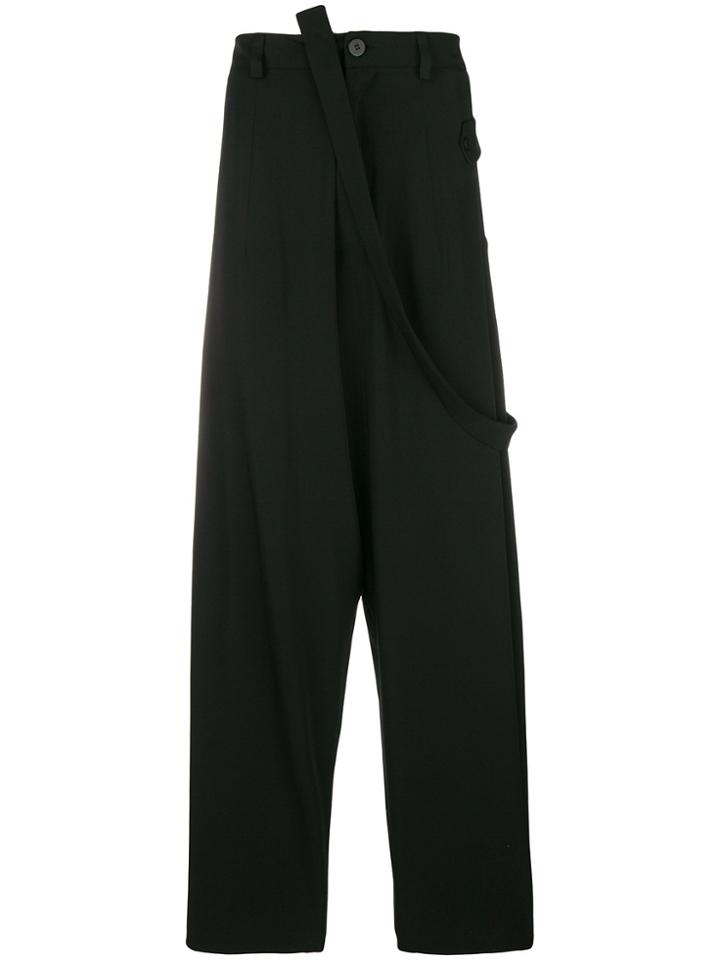 Isabel Benenato High Waist Baggy Trousers - Black