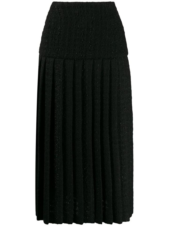 Alexandre Vauthier Tweed-style Pleated Skirt - Black