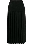 Alexandre Vauthier Tweed-style Pleated Skirt - Black