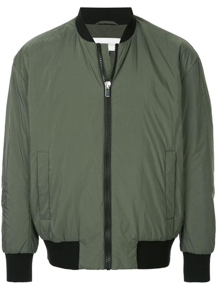 Ck Calvin Klein Thermalite Poplin Bomber Jacket - Green