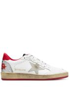 Golden Goose Ballstar Distressed Sneakers - White