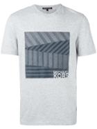 Michael Kors Embossed Print T-shirt, Men's, Size: Medium, Grey, Cotton