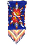 Jessie Western Beaded Fringes Crossbody Bag - Blue