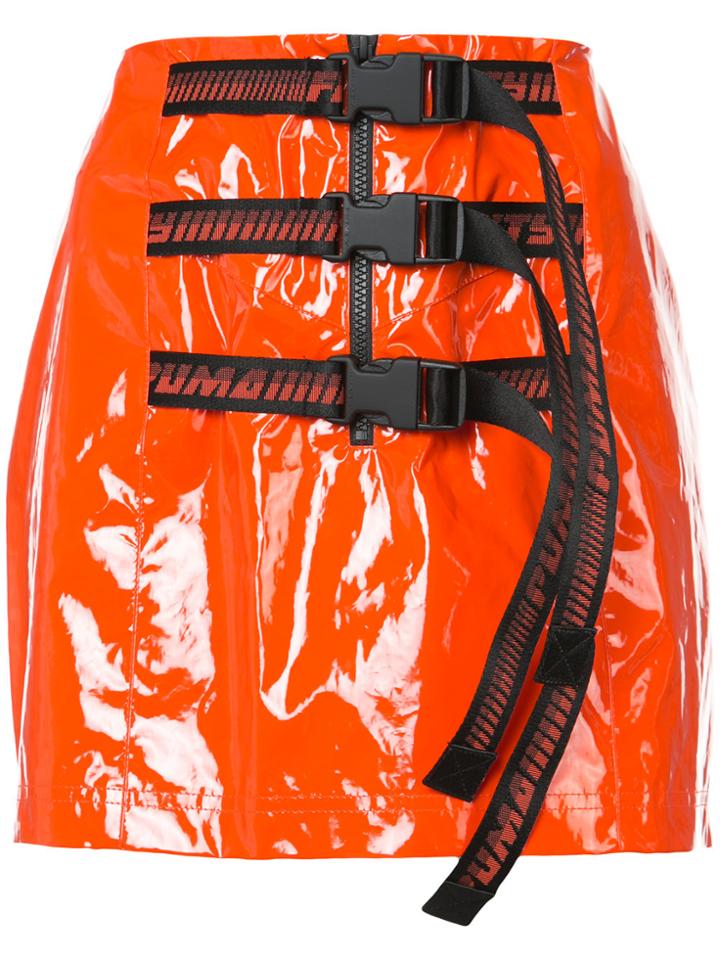 Fenty X Puma Belted Color-blocked Skiirt - Red