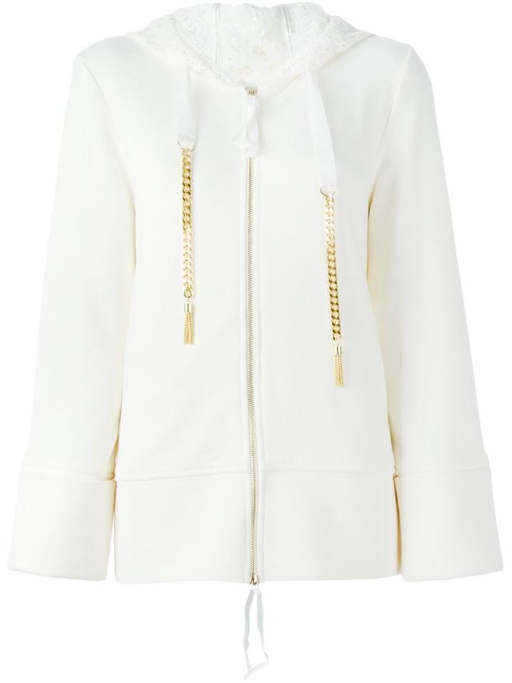 Twin-set Oversized Lace Trim Hoodie