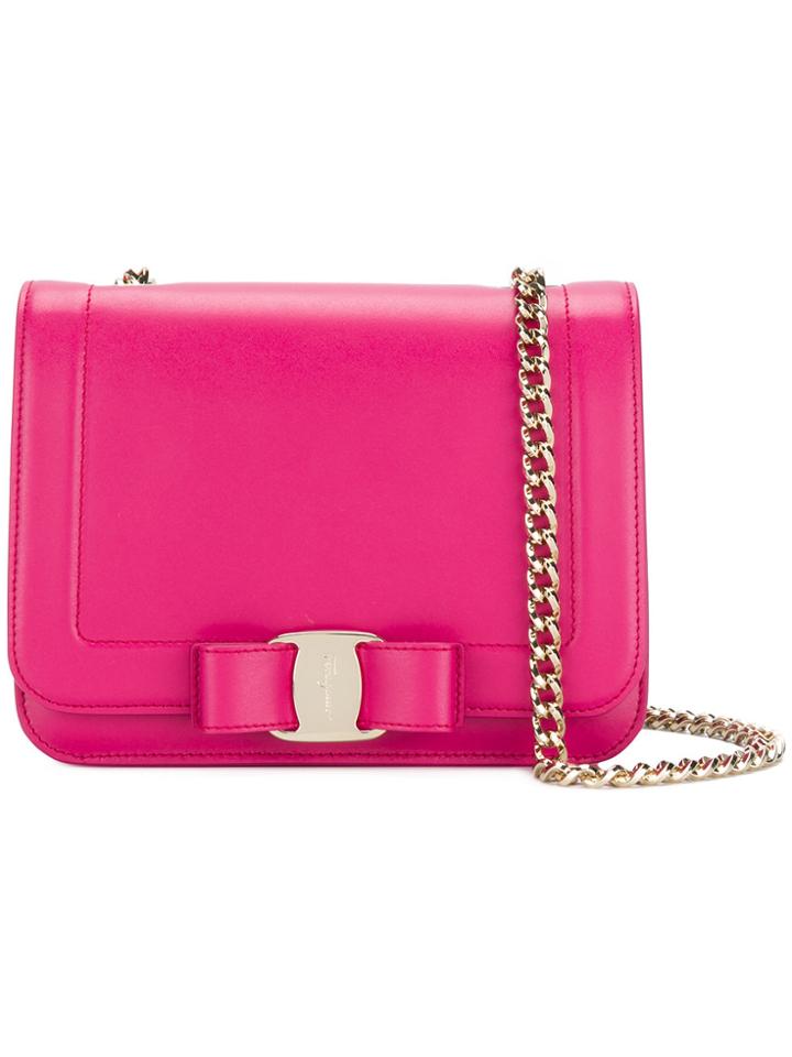 Salvatore Ferragamo Small Vara Bow Bag - Pink & Purple