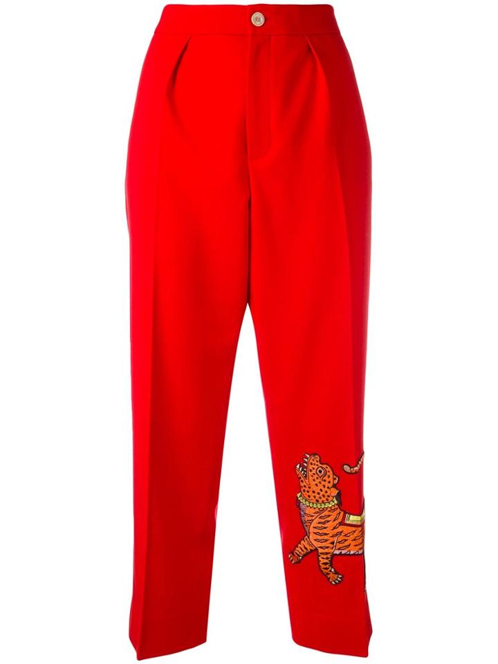 Gucci Embroidered Tiger Trousers