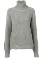 Tory Burch Knitted Roll Neck Jumper - Grey