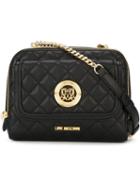 Love Moschino Small Quilted Cross Body Bag, Women's, Black, Polyurethane