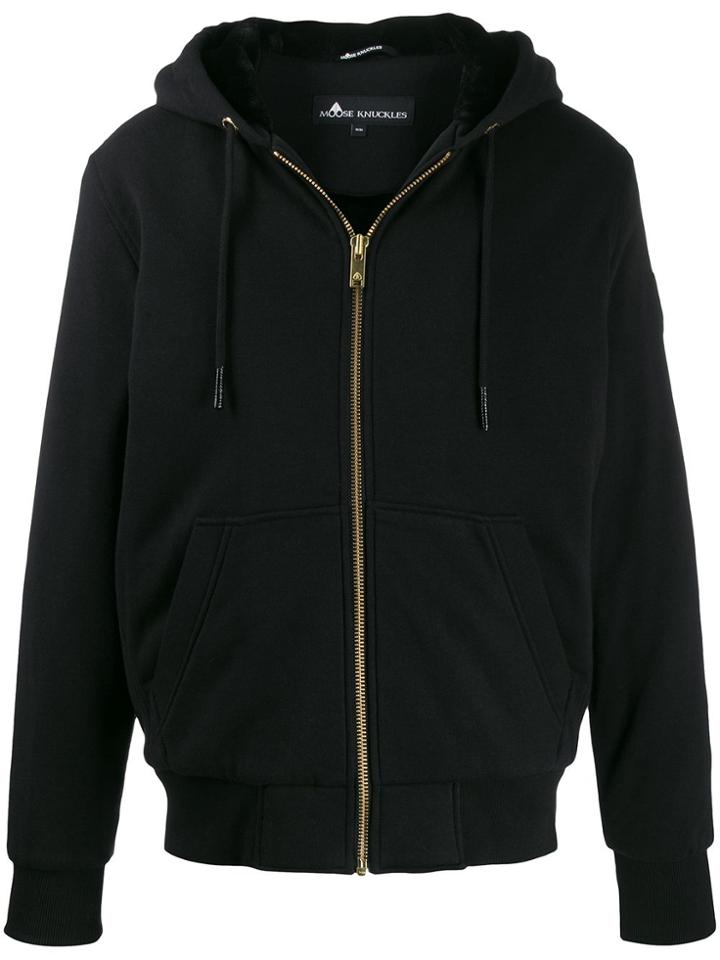 Moose Knuckles Gold Bunny Hoodie - Black