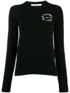 Givenchy Embroidered Logo Knit Top - Black