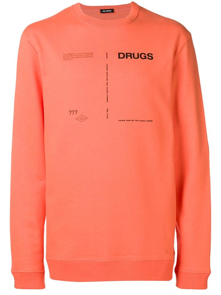 Raf Simons Printed Sweater - Yellow & Orange