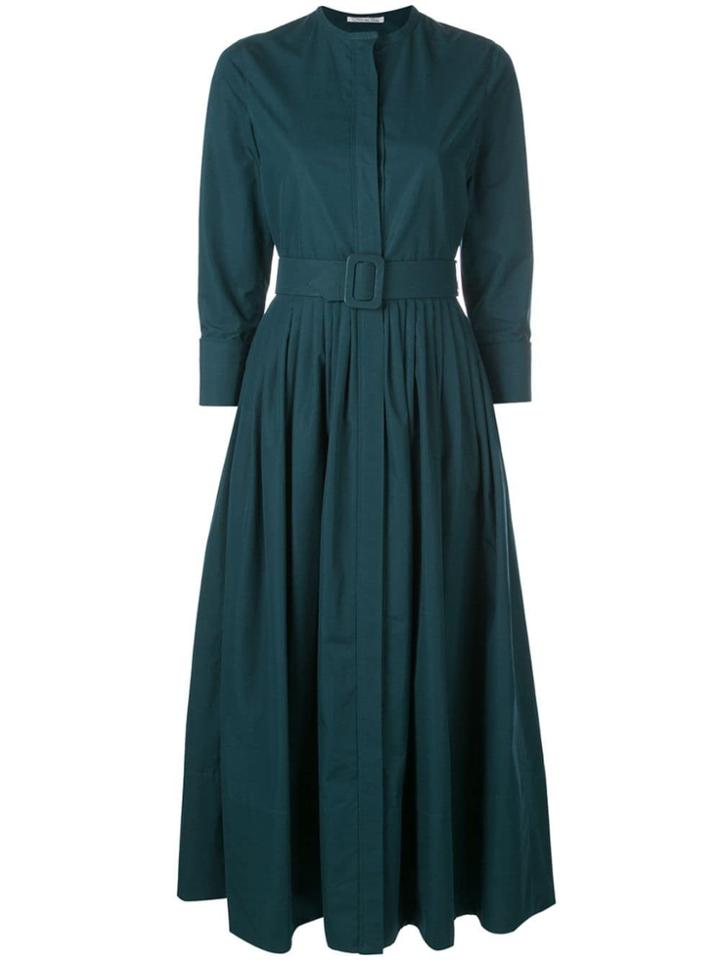Oscar De La Renta Flared Shirt Dress - Green