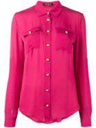 Balmain Long Sleeve Blouse, Women's, Size: 38, Pink/purple, Silk