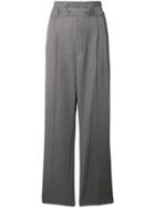 Helmut Lang Pull On Gabardine Trousers - Grey
