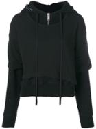 Unravel Project T-shirt Layered Hoodie - Black