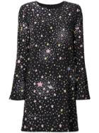Boutique Moschino Stars Print Longsleeved Dress - Black