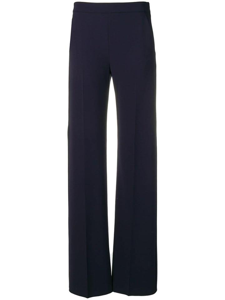 Max Mara Crepe Trousers - Blue