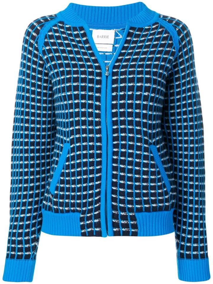 Barrie Cashmere Waffle-effect Cardigan - Blue