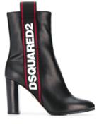 Dsquared2 Logo Ankle Boots - Black