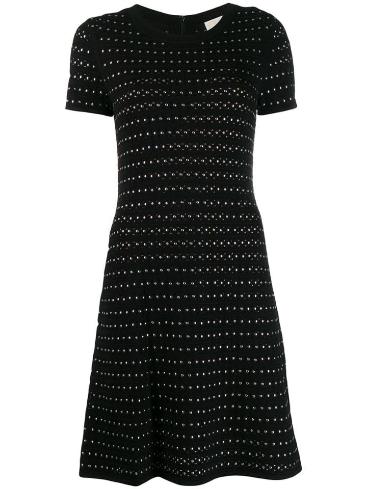 Michael Kors Collection Studded Knitted Dress - Black