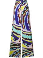 Emilio Pucci Burle Print Wide-leg Trousers - Blue
