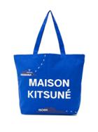Maison Kitsuné All Over Mappa Tote - Blue