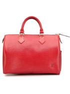 Louis Vuitton Vintage Speedy 30 Tote, Women's, Red