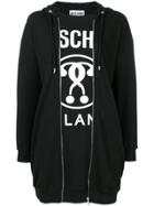 Moschino Logo Print Hoodie Dress - Black