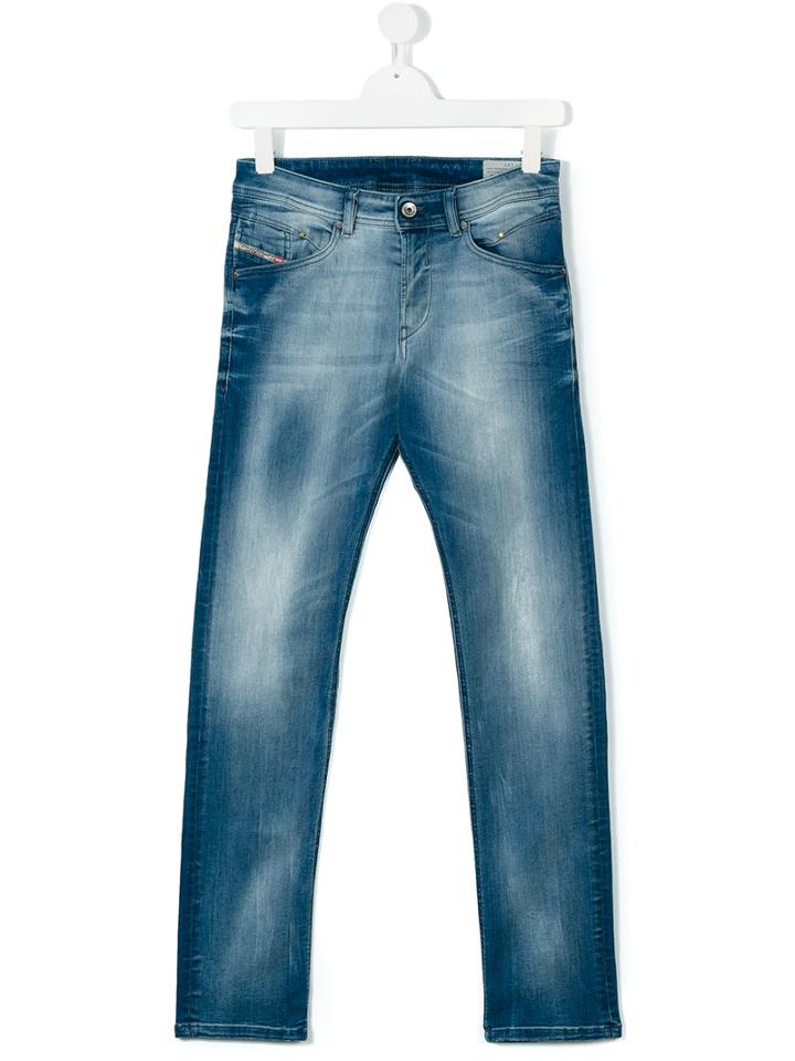 Diesel Kids - Teen Belther-j Jeans - Kids - Cotton/polyester/spandex/elastane - 14 Yrs, Boy's, Blue