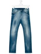 Diesel Kids - Teen Belther-j Jeans - Kids - Cotton/polyester/spandex/elastane - 14 Yrs, Boy's, Blue