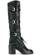 Laurence Dacade Buckled Knee High Boots - Black