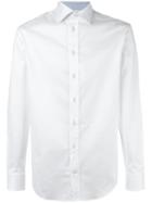 Armani Collezioni Classic Shirt, Men's, Size: 42, White, Cotton/spandex/elastane