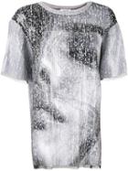 Aviù - Sequin Photo Print T-shirt - Women - Polyamide/polyester/viscose - 44, Black, Polyamide/polyester/viscose
