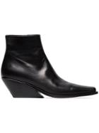 Ann Demeulemeester 50 Leather Ankle Boots - Black