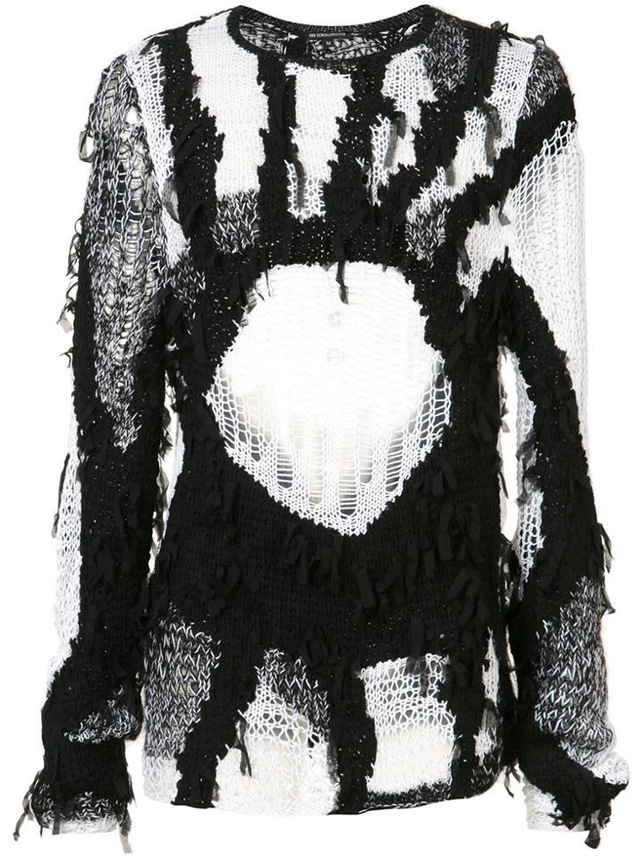Ann Demeulemeester Open Knit Jumper - Black