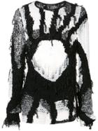 Ann Demeulemeester Open Knit Jumper - Black
