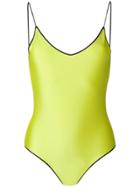 Oseree Lace Insert Swimsuit - Yellow
