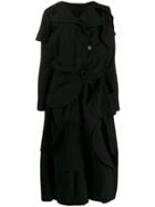 Yohji Yamamoto Appliqué Detail Coat - Black