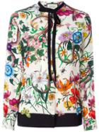 Gucci - Flora Snake Print Blouse - Women - Silk/cotton/viscose - 46, White, Silk/cotton/viscose