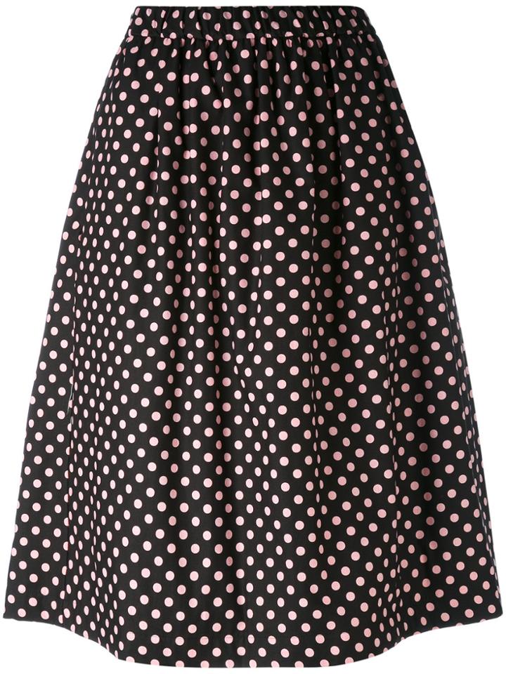 Comme Des Garçons Girl Polka Dot Midi Skirt - Black