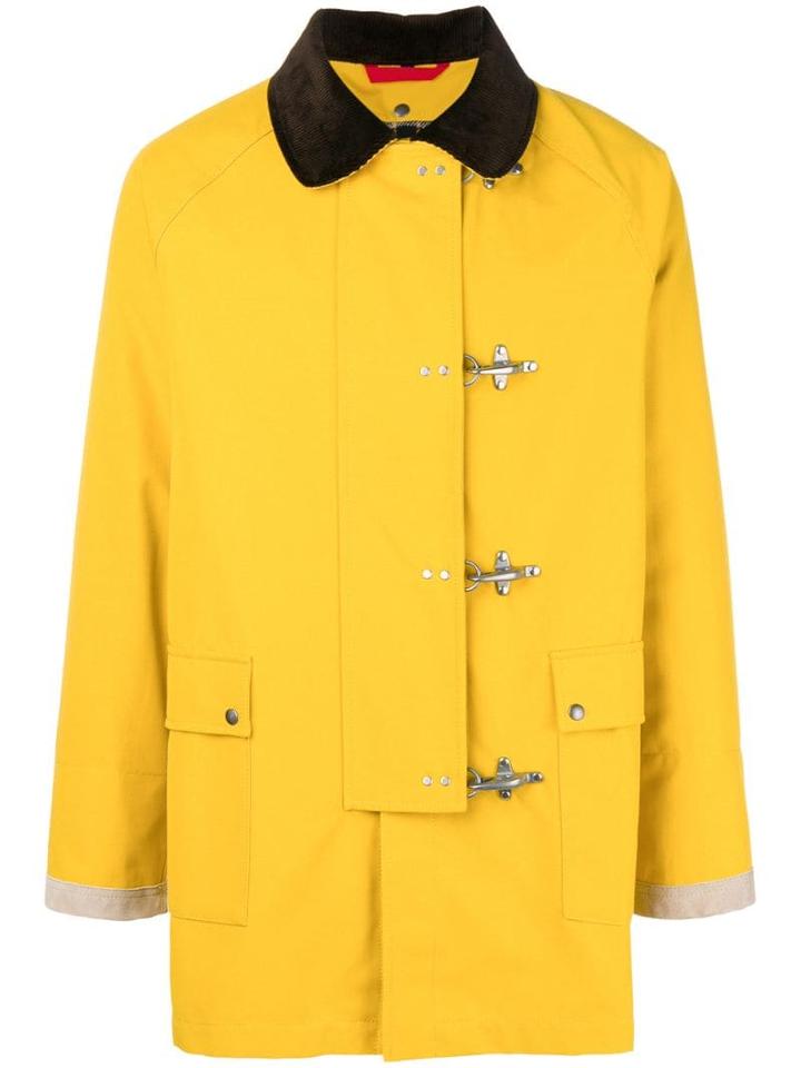 Fay Pin Fastening Coat - Yellow
