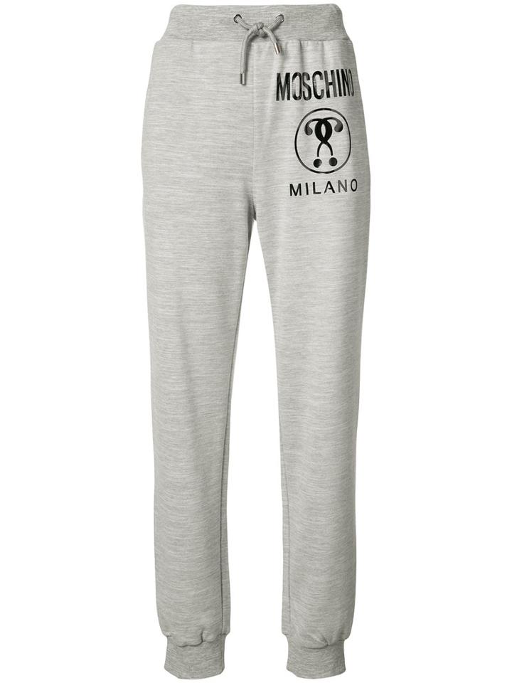 Moschino - Logo Joker Joggers - Women - Polyester/viscose - 38, Grey, Polyester/viscose